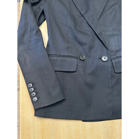 Argent Double Breasted Blazer Jacket BLACK Size 2 - Picture 4 of 10